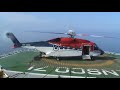 CHC Sikorsky S-92 helicopter landing on Ensco 71 drilling rig