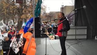 Discours de Daniel Boyer lors de la manifestation du Front commun à Québec le 12 novembre 2015