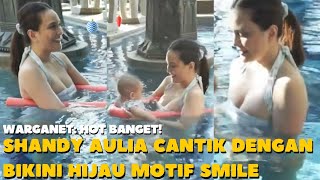 Shandy Aulia Cantik Dengan Bikini Hijau Motif Smile, Warganet Hot Banget