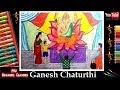 Ganesh Chaturthi Drawing I How to draw Ganpati Bappa Morya - Hindu Festival Drawing For Competition