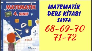 4.Sinif Matemati̇k Ders Ki̇tabi Sayfa 68-69-70-71-72 4.Sinif Matemati̇k Fersa Yayinlari