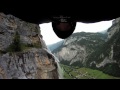 Daredevil base jumper flies through waterfall in amazing wingsuit