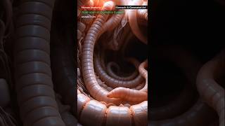 Realistic 3D View Inside Human Gut Intestine Animation Not Worms Stomach Ai Generated Art