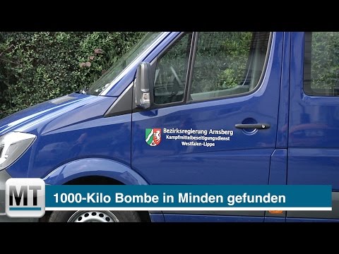 1000-Kilo Bombe in Minden gefunden