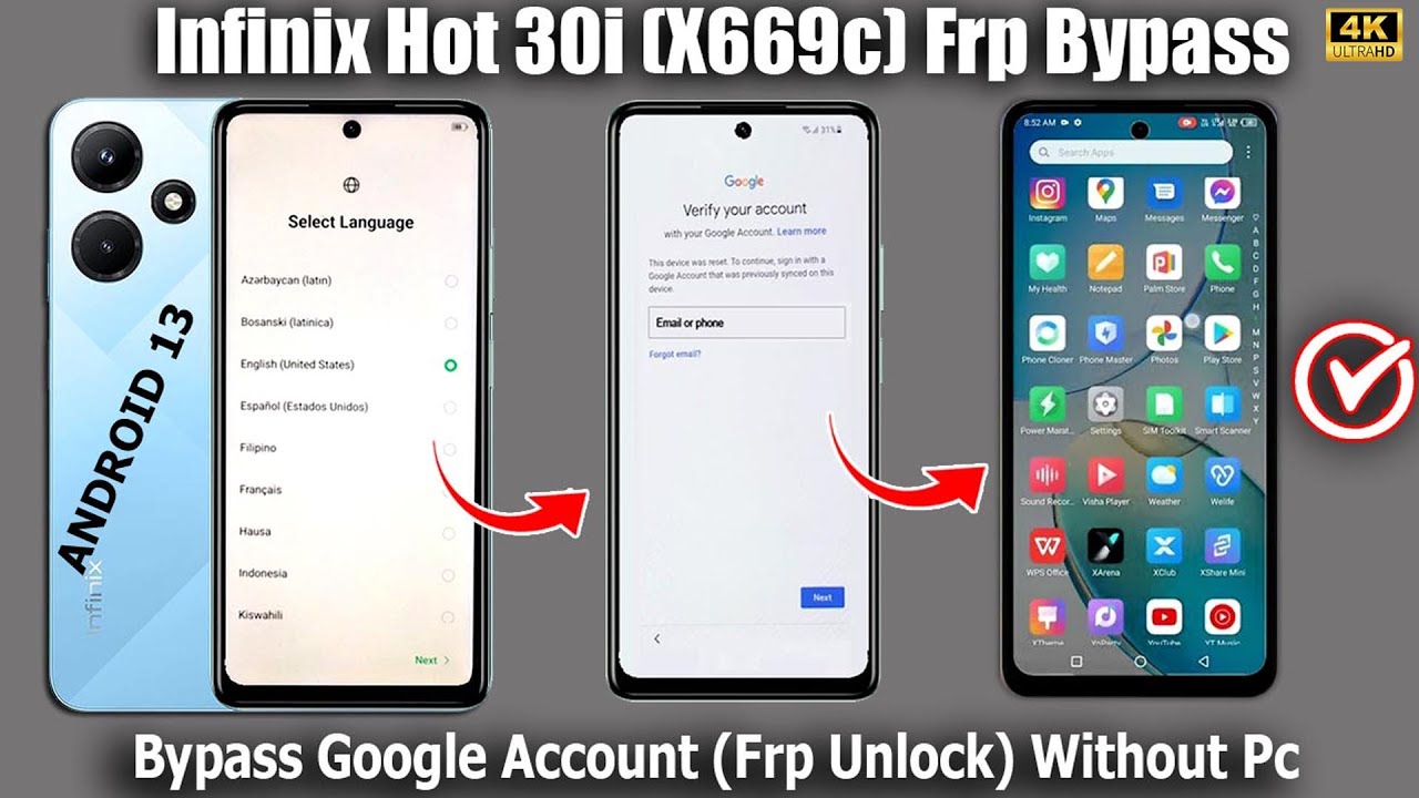 Infinix Hot 30i Frp Bypass 2024 Without Pc Android 13 Infinix Hot 30i Frp Bypass 2024 Without Pc Android 13
