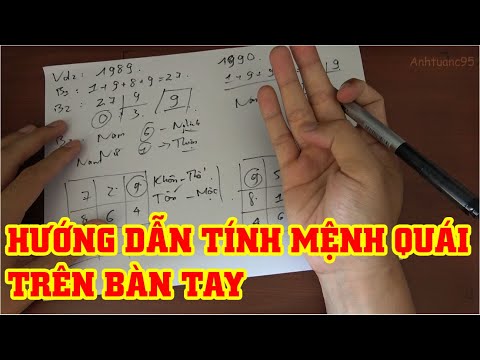 Hướng dẫn tính mệnh quái trên bàn tay