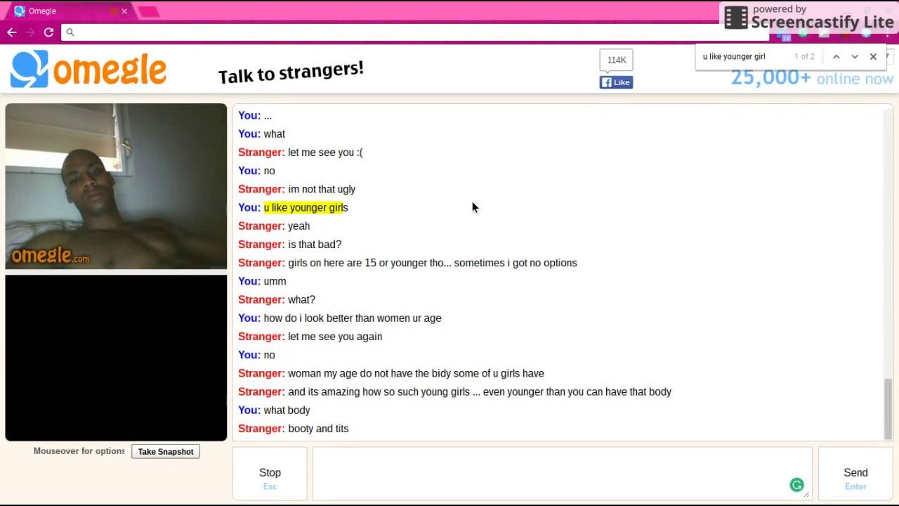 Omegle girl shows goods fan image