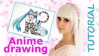 ?????? ?????. ??????-????? ?? ????????./Anime drawing tutorial.