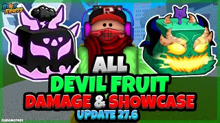 All Devil Fruit Damage And Showcase 600 Mastery Update 27.6 Blox Fruits