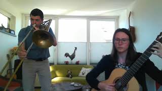 Contrabajeando - Astor Piazzolla Guitar & B Trombone