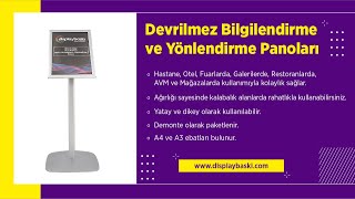 Devrilmez Alüminyum Menü Bilgilendirme Ve Yönlendirme Panoları Display Baskı