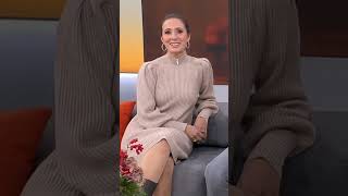 Vanessa Civiello In Boots, Hose, Sweater Dress