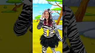 Can You Count To 5 With The Animals? 🦓🦒🐘🦁🦛 Toddler Counting Song #Shorts #Kidssongs