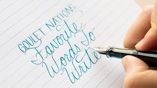 Goulet Nation's Favorite Words to Write