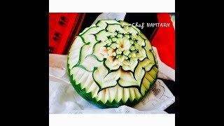Mixed Design In Watermelon Carving L By Chef Namtarn