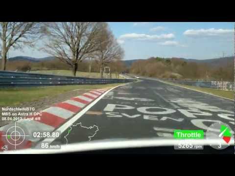 Unleashed Opel Astra OPC Nordschleife North Loop 08042012