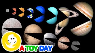 Funny Planets COMPILATION | Planet for BABY | Funny Planet comparison Game kids | 8 Planets sizes