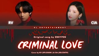 'CRIMINAL LOVE' - ENHYPEN COVER BY CIA & ROFI || COLLAB || COLOR CODED LYRICS