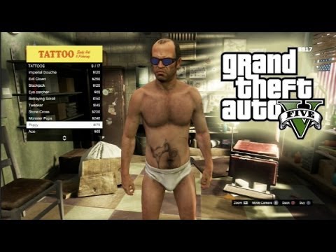 GTA GTA V Walkthrough Gameplay TATTOO SPECIAL NAKED YouTube