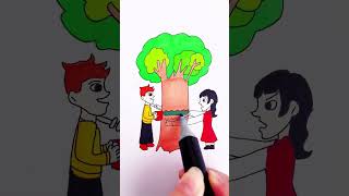 Creative Cool And Love Animation, Drawing Moral Story