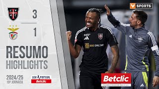 Resumo Casa Pia 3-1 Benfica Liga 2425