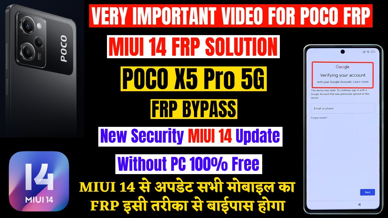 POCO X5 Pro 5g Frp bypass MIUI 14 Update All POCO POCO X5 Pro 5g Frp bypass MIUI 14 Update All POCO