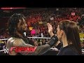 Roman Reigns reminds Stephanie McMahon that he is the "authority" in WWE: Raw, March 21, 2016