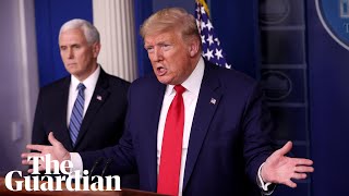 Coronavirus: Donald Trump and US task force give daily briefing – watch live