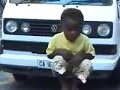 Man balance kid on his head