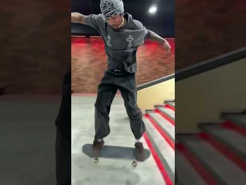 Tre Williams stair sesh at primitive skatepark