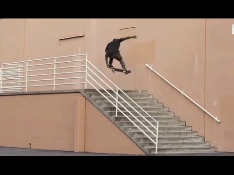 Bs 360 Nose Grab OVER 13 Stair Handrail!! - Behind The Clips - Zion Wright