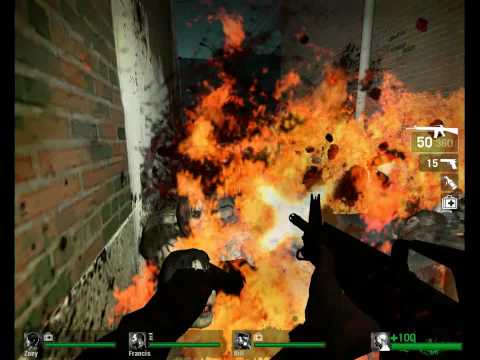 L4D Zombie Spawn 500 Side Alley Molotov Lolz