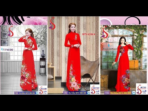 209 MẪU ÁO DÀI ĐỎ - HỒNG ĐẸP CÁ TÍNH l Vải Áo Dài S