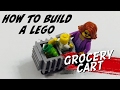 How to Build a LEGO Grocery Cart - DIY Tutorial to Create a Shopping Cart for your Supermarket!