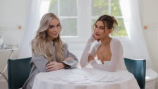 Alex Cooper & Hailey Bieber Snack On Ny Bagels & Play A Game Of Heads Up Whos In My Bathroom?