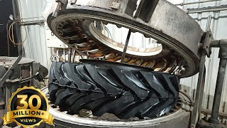 Tractor tyre resoling (remold ) hot | tyre remoulding process | tyre engineer #r