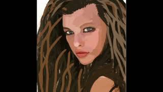 Портрет Рисунок Милла Йовович, Paint Art Portrait Milla Jovovich