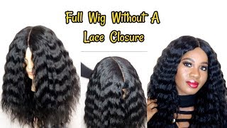 HOW TO MAKE A WIG WITHOUT A FRONTAL| Reusing My Old Weave| Hot Glue Method