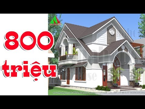 Mẫu nhà cấp 4 mái thái có gác lửng giá 800 triệu!