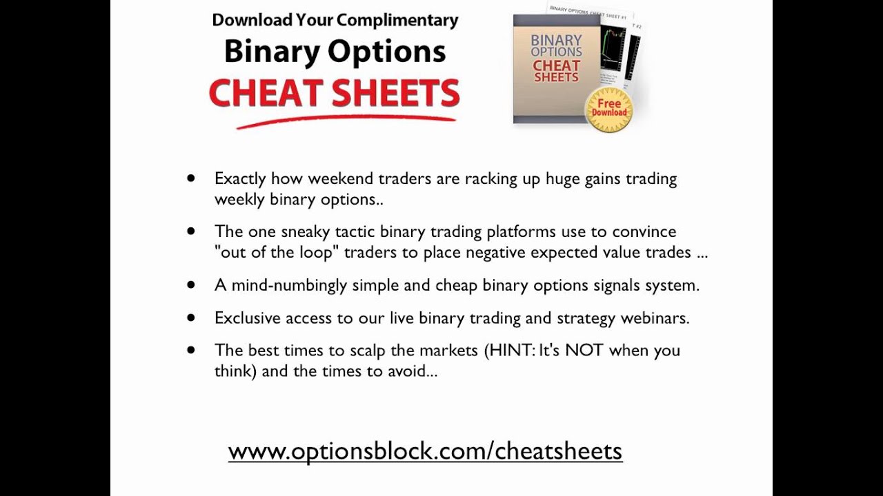 24 binary options cheat sheet trading