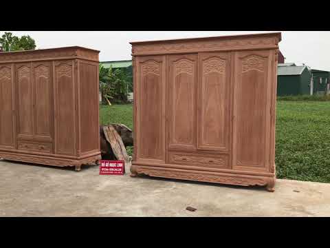 Tủ áo 3 buồng 4 cánh 100/100 gỗ lát nhập khẩu. Hoàn thiện chỉ 15 triệu. Hàng đặt theo yêu cầu