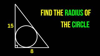 How to find the radius of the circle inside a right angle triangle | Incircle of a right triangle
