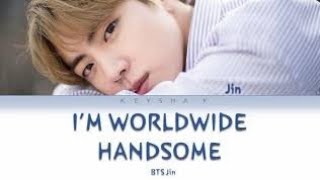 BTS Jin I'm Worldwide Handsome Lyrics [Color Coded]