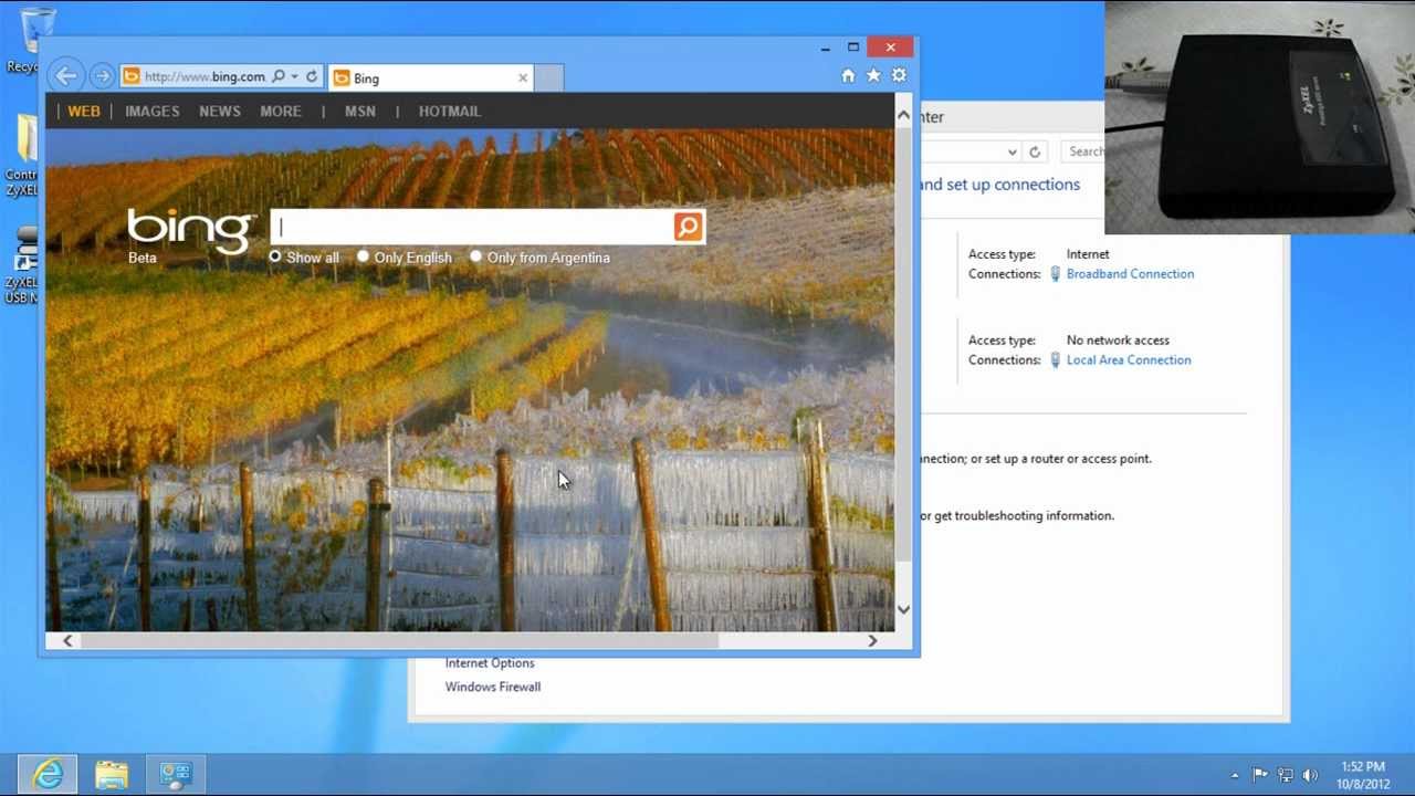 Instalar el modem Zyxel Prestige 630 ADSL USB dentro de Windows 8