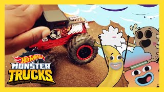 MONSTER TRUCKS AND CARTOON NETWORK TEAM UP | Monster Trucks | Hot Wheels