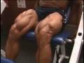 Bodybuilder Bobby Church trains, poses quads
