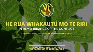 #LIVESTREAM: He Rua Whakautu mo te Riri - In remembrance of the Conflict #teruapekapeka175