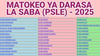Tazama Matokeo Ya Darasa La Saba 20252026 Necta Psle Results