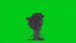 Взрыв на зелёном фоне..Бесплатный хромакей. Для видео монтажа.Футаж.