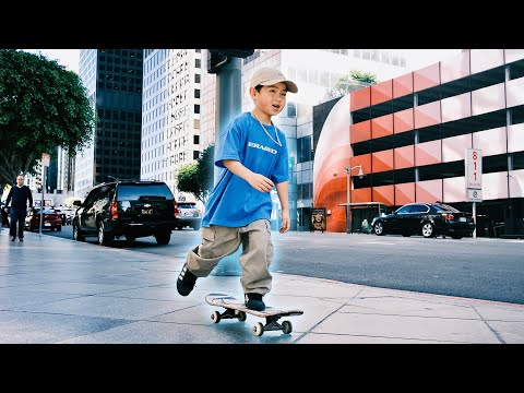 6 YEAR OLD SKATER FROM JAPAN IN LA